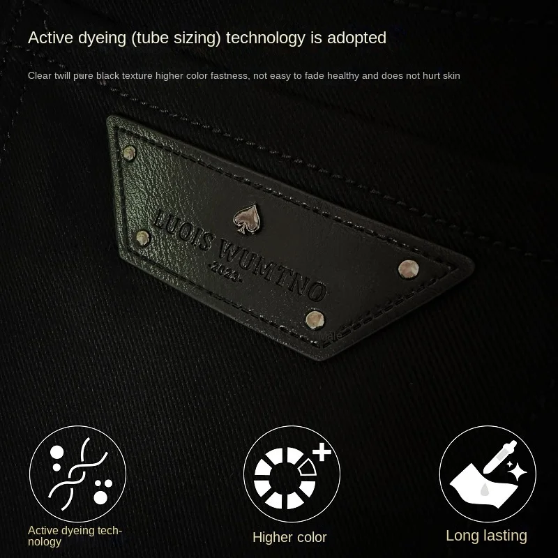 Fleece-Lined Thick Warm Jeans Men's Black Fashionable Simple Soft Comfortable Stretch Casual All-Match Slim Fit Skinny Trousers