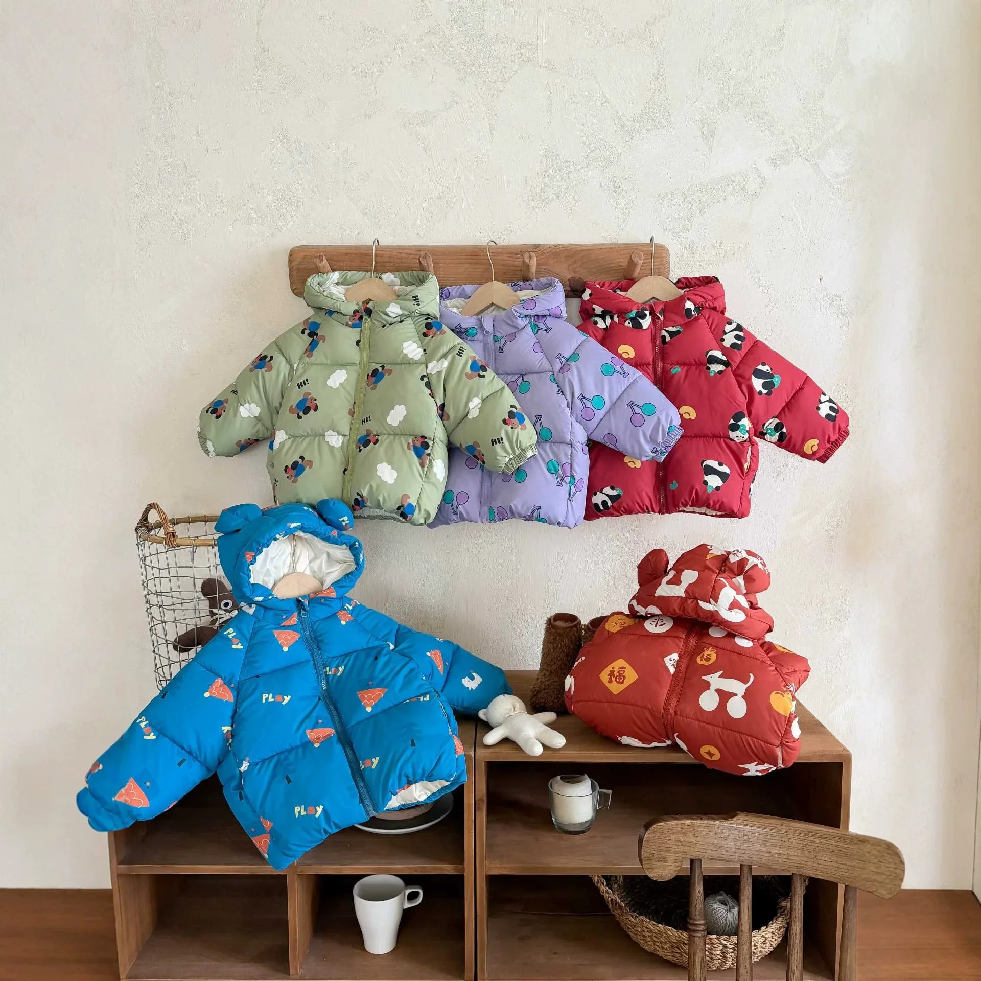2026 New Cartoon Baby Jackets Coats Cotton Clothes Winter Clothes Boys' Jackets Thick Warm Girls' Cotton Clothes