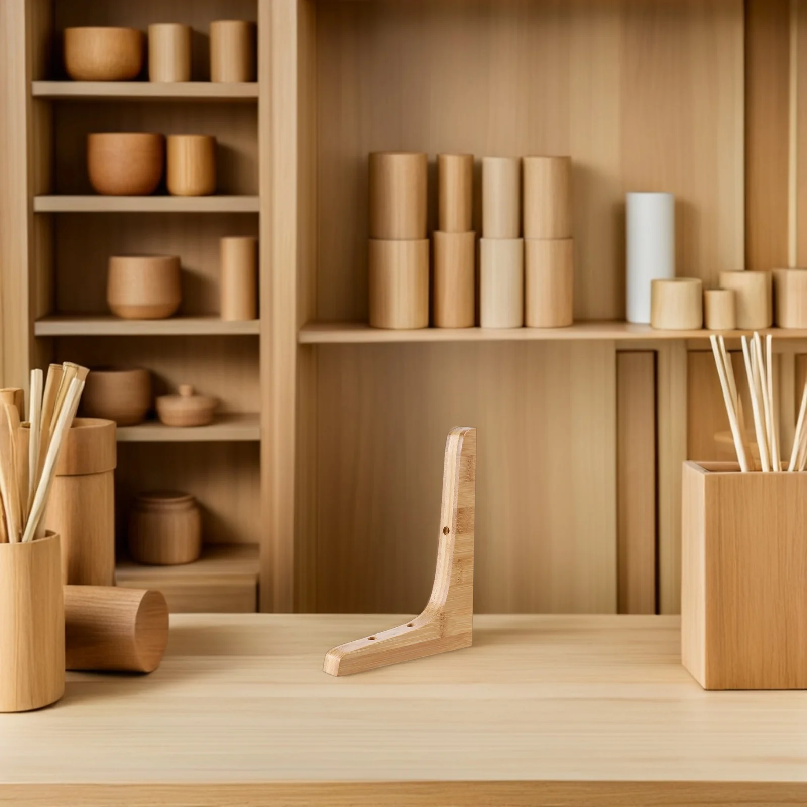 

2pcs Triangle Wooden Bracket Wall Mount Support For Floating Shelf Display Holder Wall Shelf Brackets Hardware Corner Bracket