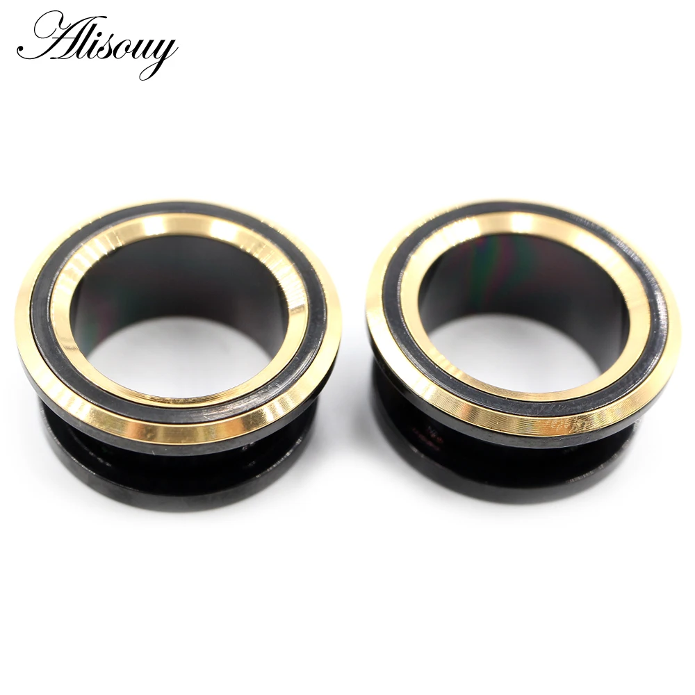 Alisouy 2 Stück 6-25mm Edelstahl Runde Ohrstöpsel zum Aufschrauben Tunnel Expander Stretchers Gauges Ohrringe Piercing Körperschmuck – Detail 18