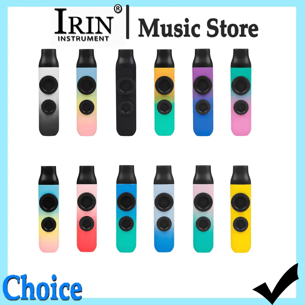 Premium Kazoo Colorful Dual Hole Flute Adjustable Musical Wind Instrument with Diaphragm Ideal for Playing Performance ﻿