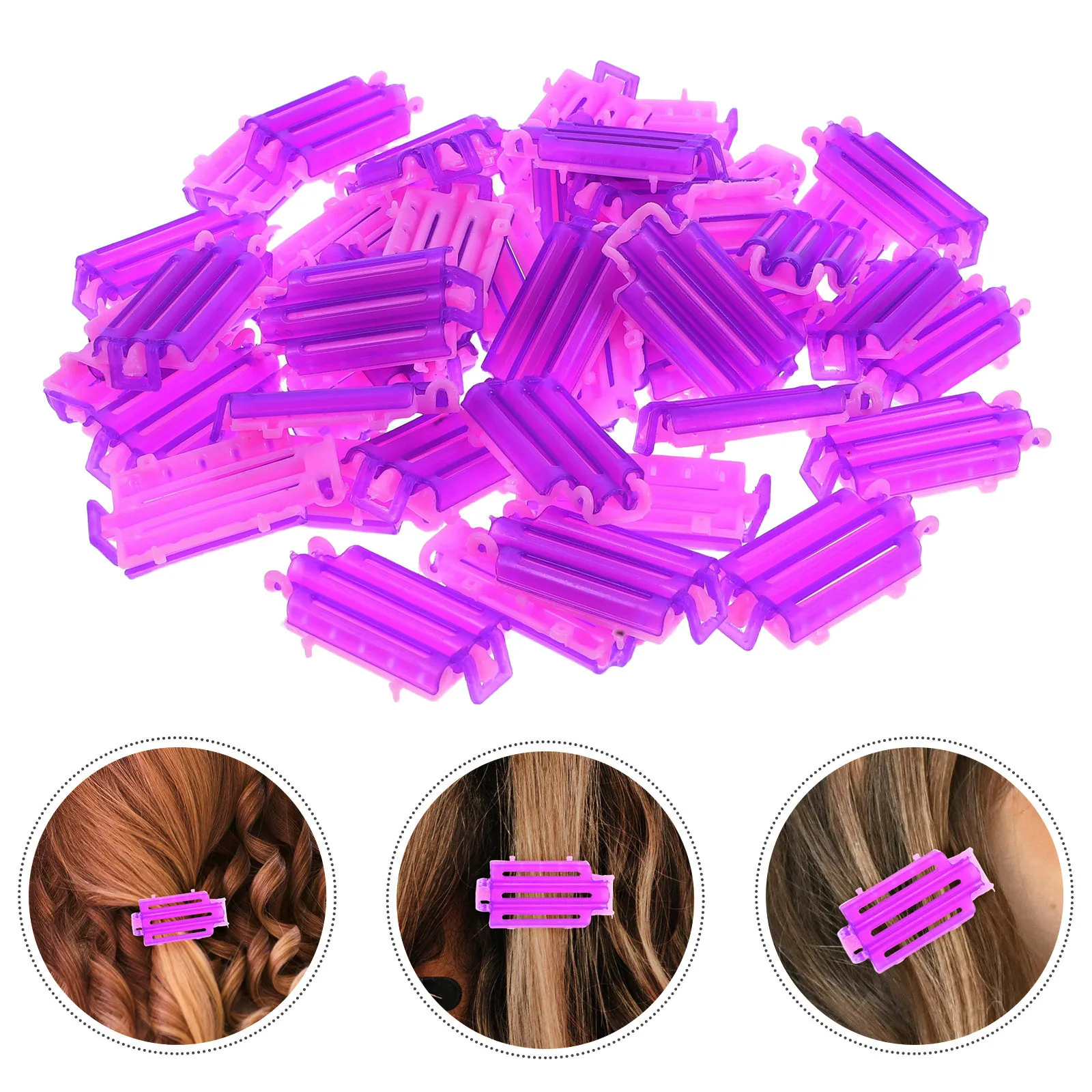 

45Pcs Hair Root Curler Clips for Tuffiness Volume Adjustment Easy Carry Resin Curling Stick Woman Hair Curler Styling Tool