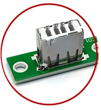 

【F】5Pcs USB With Fixed Board Connector DIY Panel Mounting Repair Charging Interface