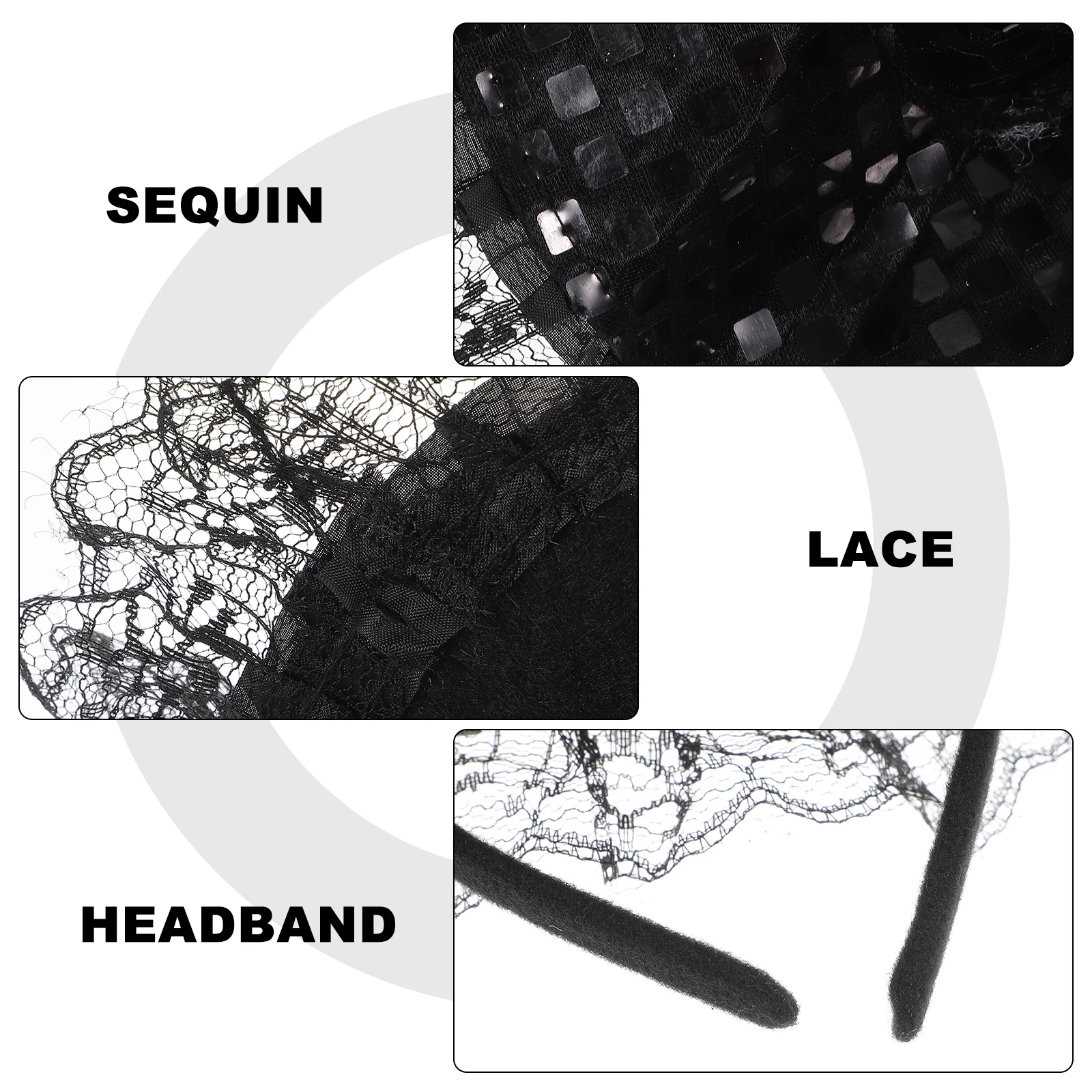 

Halloween Witch Hat Headband Costume Hair Band Party Cap Accessory Black Fun Prop Eye-Catching Costume Dress Up Supplies