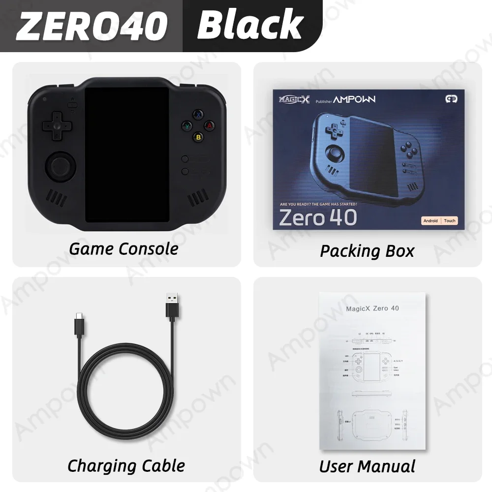 その他 Magicx Zero40 AMPWON AMPOWN ZERO 40 Handheld Game Console 4'' IPS Multi-touch Screen