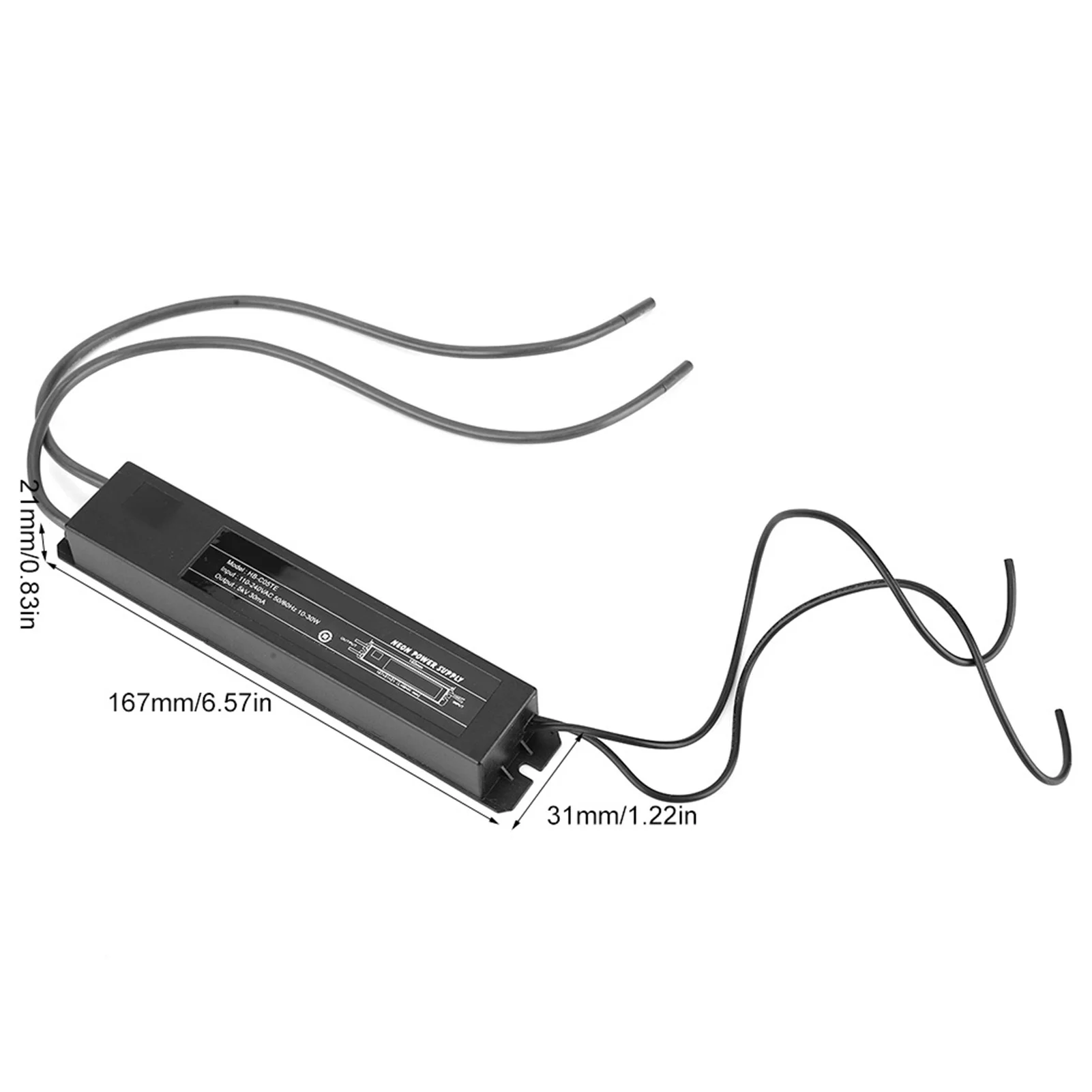 Неоновый трансформатор 5 кВ, 30 мА, HB-C05TE, неоновый свет, электронный трансформатор, источник питания для неоновых вывесок 5 кВ, 30 мА