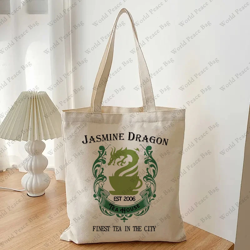 1pcJASMINE DRAGON pattern Cartoon Series Merchandise Gift Dragon Tote Bag Tea House Gift Uncle Iroh  House Gift ATLA Anime Gift