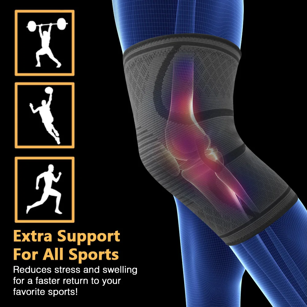 Knee Brace Knee Compression Sleeve for Knee Pain Running Weightlifting Knee Sleeves Support Breathable for Arthritis Sports Gym