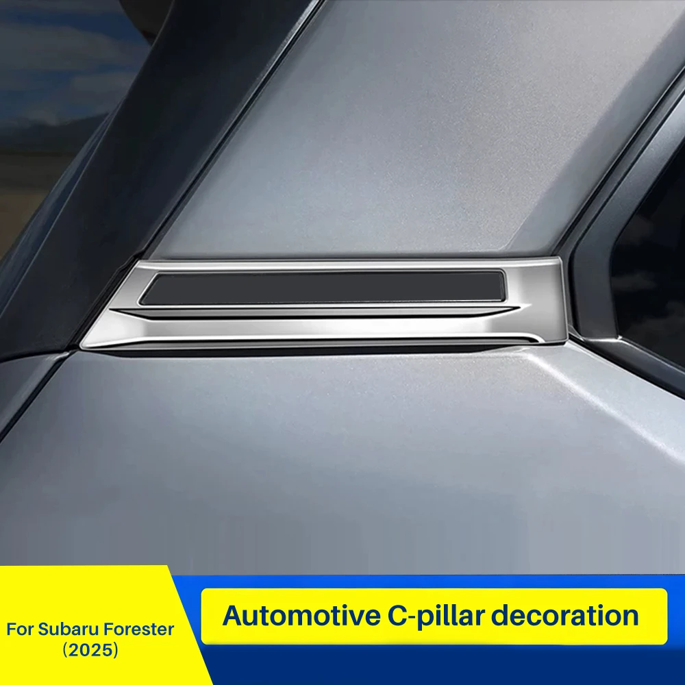 2PCS For Subaru 6th Forester 2025 2026 Car C Pillar Decor Bright Trim Body Modification Decoration Protective Accessories