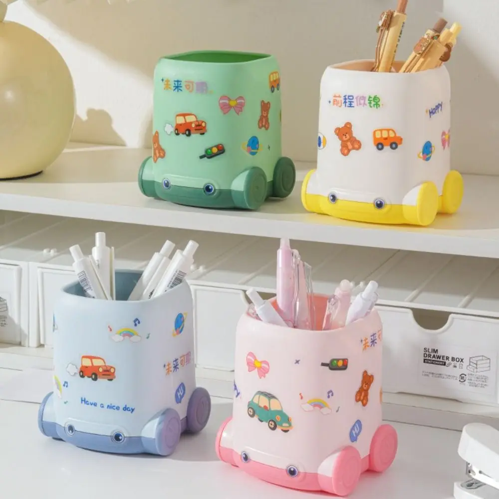 New Car Shape Pen Holder Multifunctional Large Capacity Pen Container Stationery Storage Bucket School Office