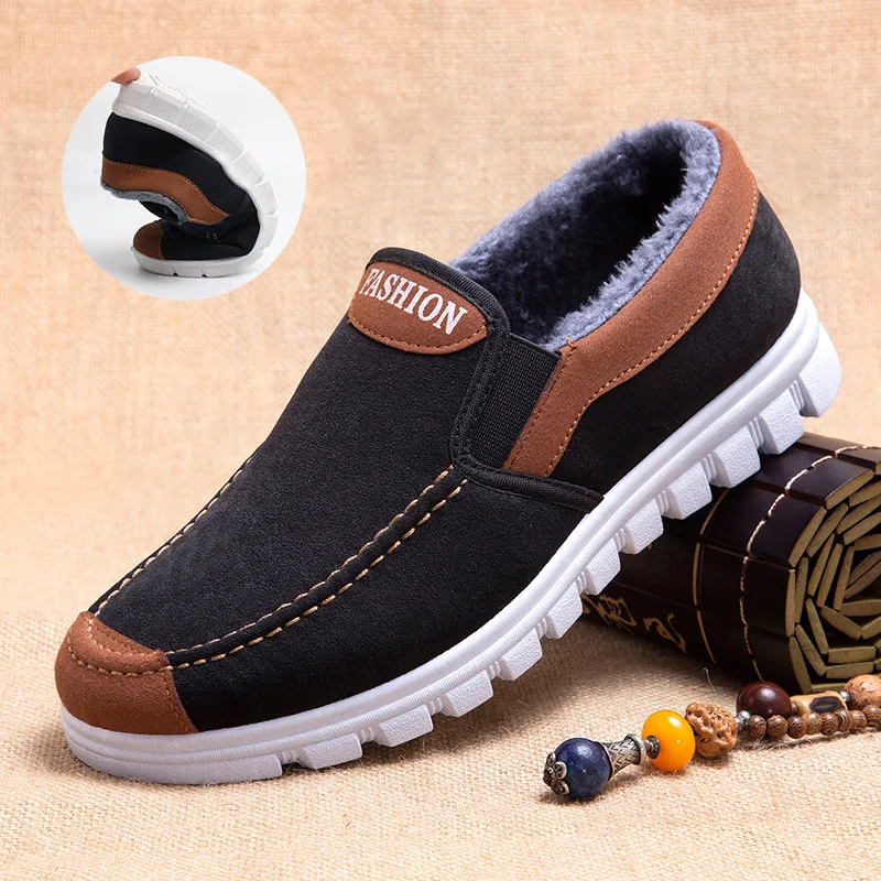 ​ Botas Brunch para el día de Año Nuevo, diseño térmico para hombre, calor en todo el pie, parte superior de cuero brillante, antideslizante para calles heladas ​