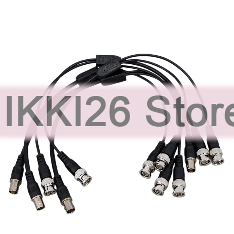 1 BNC Male to 2 way BNC female 1 female to 2 male Cable Q9 Cord Connector For Extension wire for CCTV CameraU