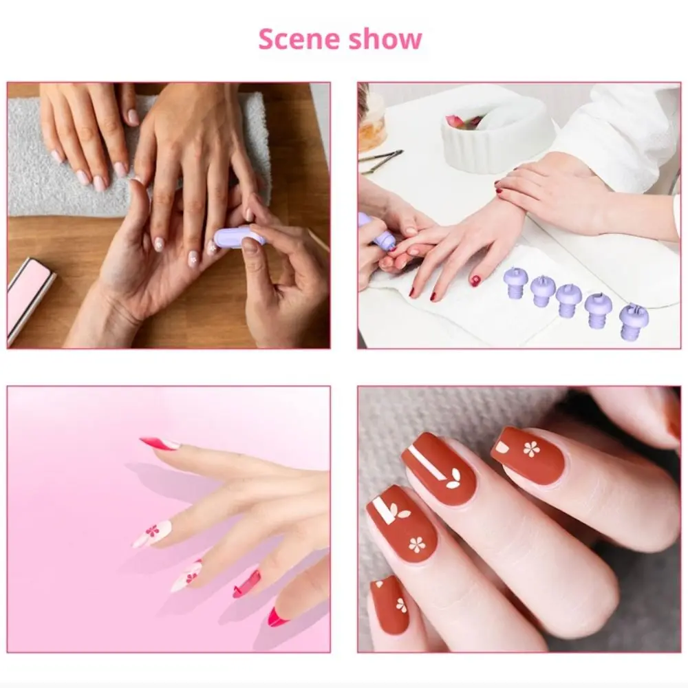 DIY Nail Transfer Stamper Tool Silicone Heart Nail Art Stamp Pen Makeup Crafts Butterfly Silicone Nail Graffiti Pen Girl