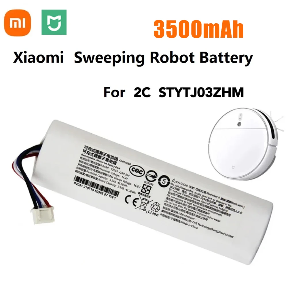 14.4V Replacement Battery P2051-4S1P-ZM Xiaomi Mijia Mi Sweeping STYTJ03ZHM Mopping Robot Vacuum Cleaner 2C