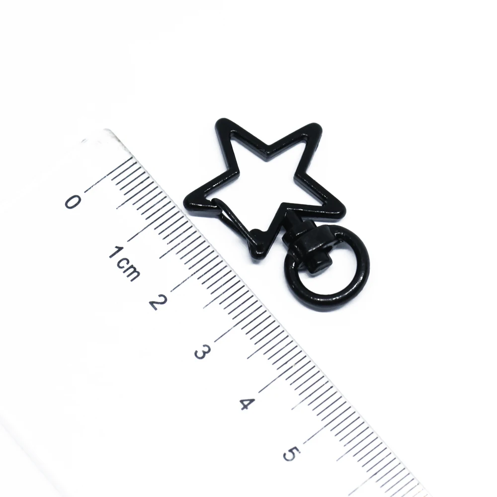 Colorful Star shape Keychains Lobster Clasps Hooks Key Chain Key Rings Spring Buckle for DIY Trinkets JewelryAccessories Finding