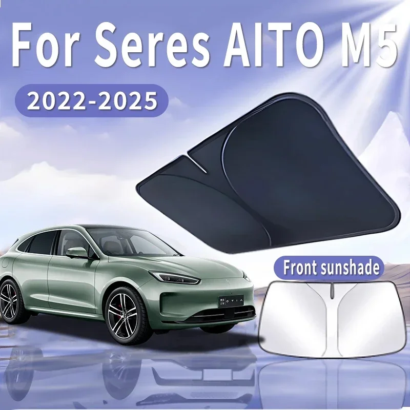 

Автомобильный солнцезащитный козырек для Seres AITO M5 2022 ~ 2025 2023 2024, солнцезащитный козырек на лобовое стекло, теплоизоляция, летнее охлаждение, автоаксессуары
