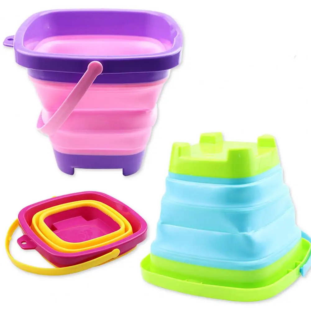 1 Set Smooth Edge Kids Baby Beach Sand Castle Sandbox Toy Set Smooth Edge Beach Toy Set Sand Bucket Boys Girls Gift