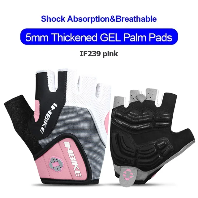 INBIKE Stoßfest GEL Pad Radfahren Handschuhe Halbe Finger Sport Handschuhe Männer Frauen Sommer Fahrrad Gym Fitness Handschuhe MTB Handschuhe IF239