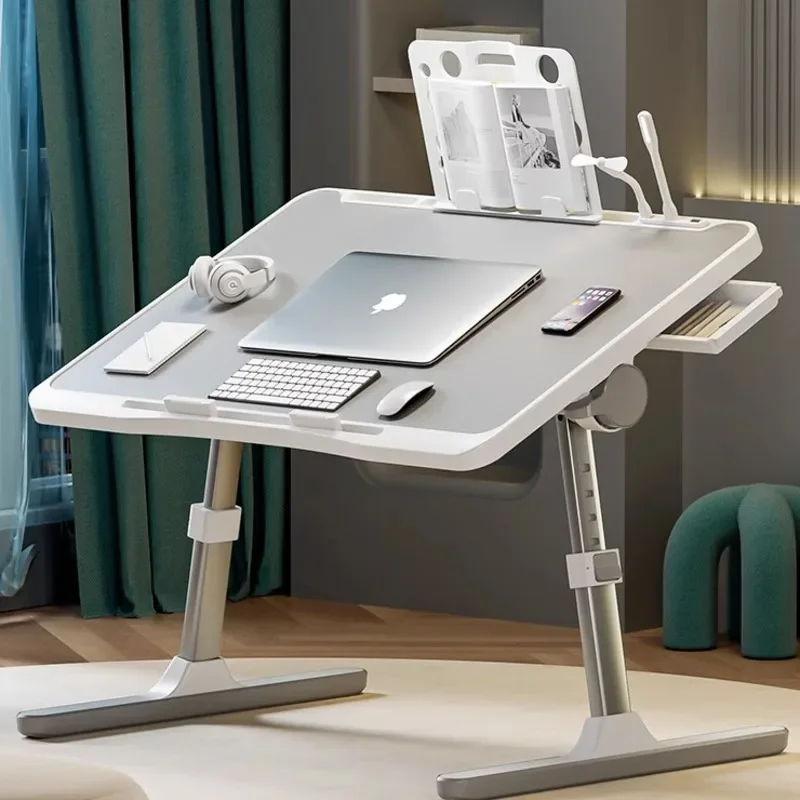 

Adjustable Laptop Desk, Reading Board, Household Daily Essential, PVC Notebook Tray, Storage Stand, Portable Study Desk