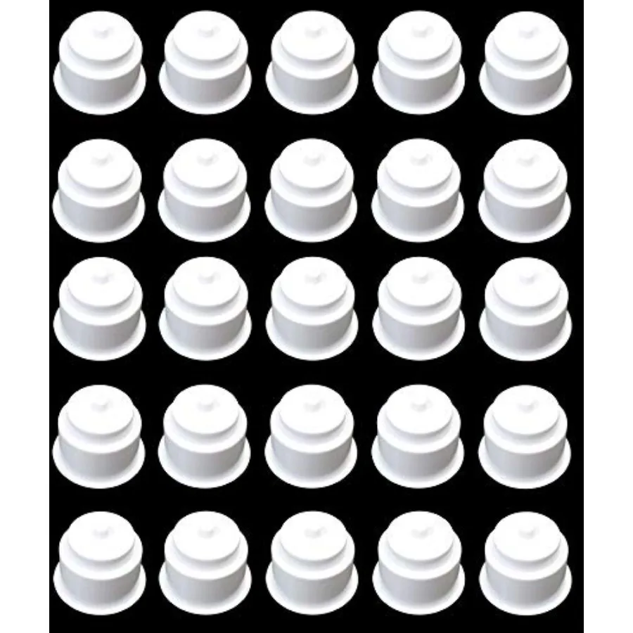 

3 5/8 Universal White Recessed Drop-in Plastic Cup Holder with Drain Hole for Furniture Sofa Poker Table Car Boat Marine RV 50