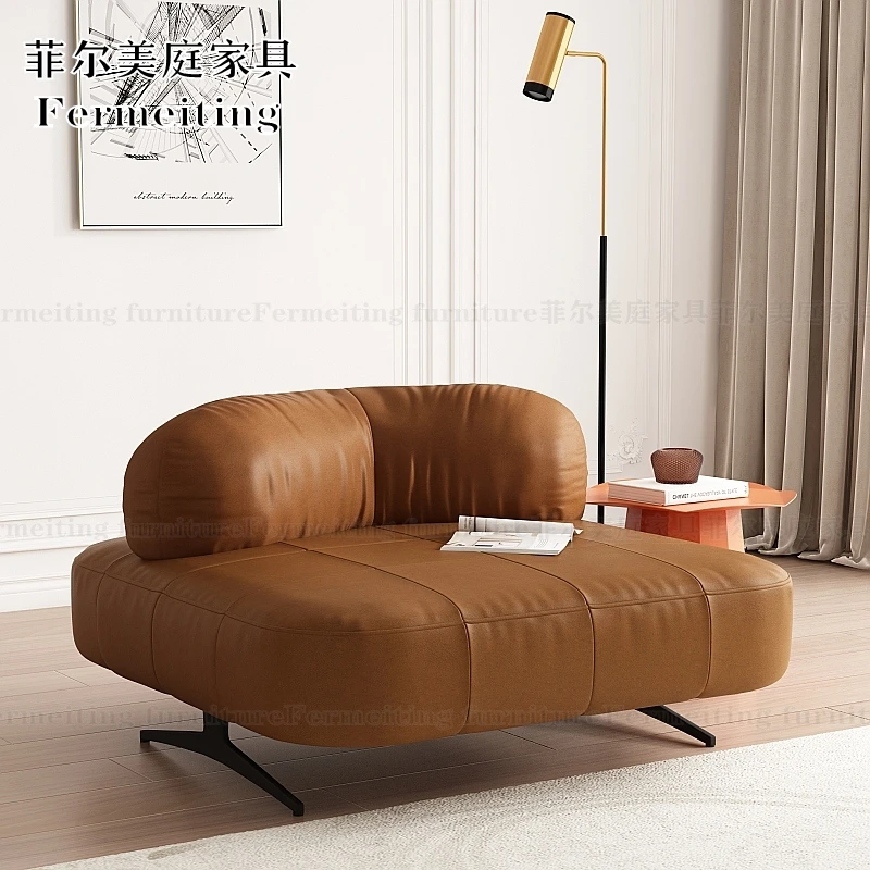 YY Vintage Metal Living Room Tofu Block Piedmont Expression Single Sofa