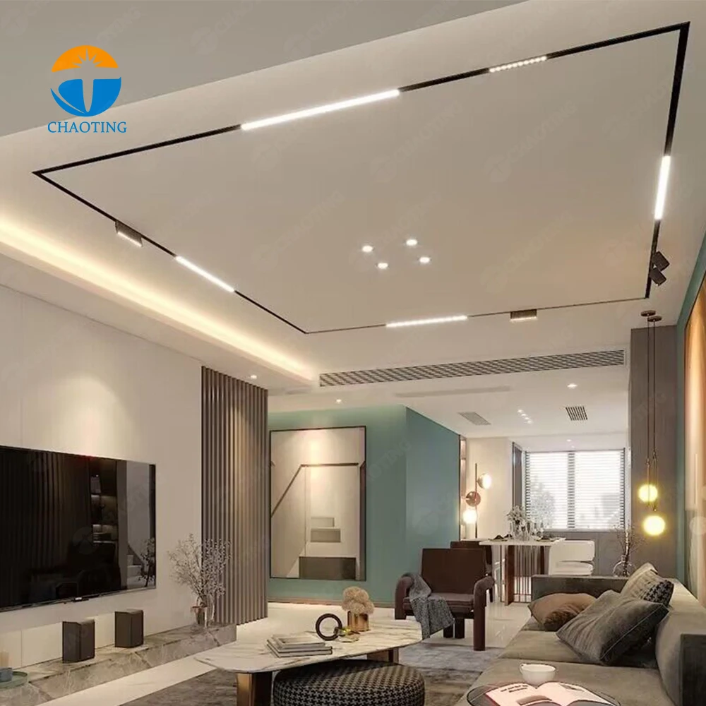 Foldable Track Grille Light 48v Magnetic Ball Pendant Spot Light Round Focus Rail Lighting System Smart Magnet Wall Washer Lamps