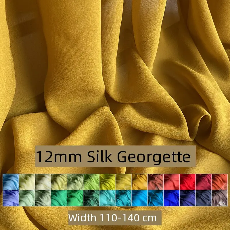 

100% натуральная ткань Шелковый шелк 12 мм Шелковый жоржет