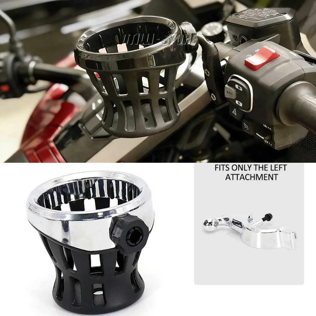 

For Honda Gold Wing Tour DCT Airbag GL1800 F6B Motorcycle Water Bottle Drinking Drink Cup Holder Mesh Bracket 2 Size Options
