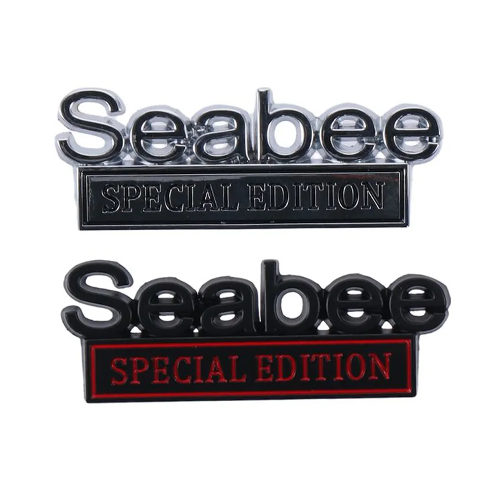 

2 шт. буквы в стиле Seabee Edition, эмблема из цинкового сплава 3,15x1,18 дюйма, 3D металлические наклейки на автомобиль, значок автомобиля, наклейка для авто багажника, задней двери