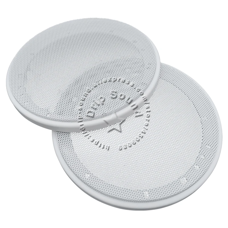 ل 6.5 "بوصة شبكة سماعات غطاء هيج الصف سيارة الصوت الزخرفية دائرة شبكة معدنية مصبغة شبكة حماية 183 مللي متر # الأبيض