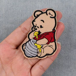 Cute Bear Embroidery Patch Cartoon Animal Iron On Patches For Clothing Thermoadhesive Patches On Clothes DIY Sew Badges