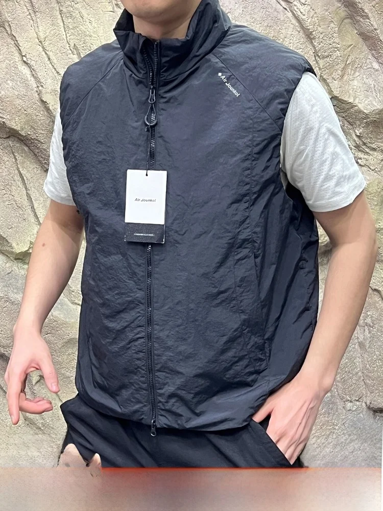 

Outdoor Thiened Stand Collar Cotton Vest Jaet Men's Women's Autumn Winter Waterproof Line Split Warm Coat Vest