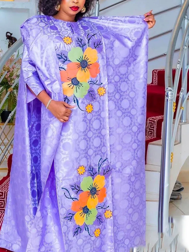 

Two-piece set African Bazan Style Custom New Robe Print Elegant Classic Plus Size Fit Four Seasons Cultural Salon Gown