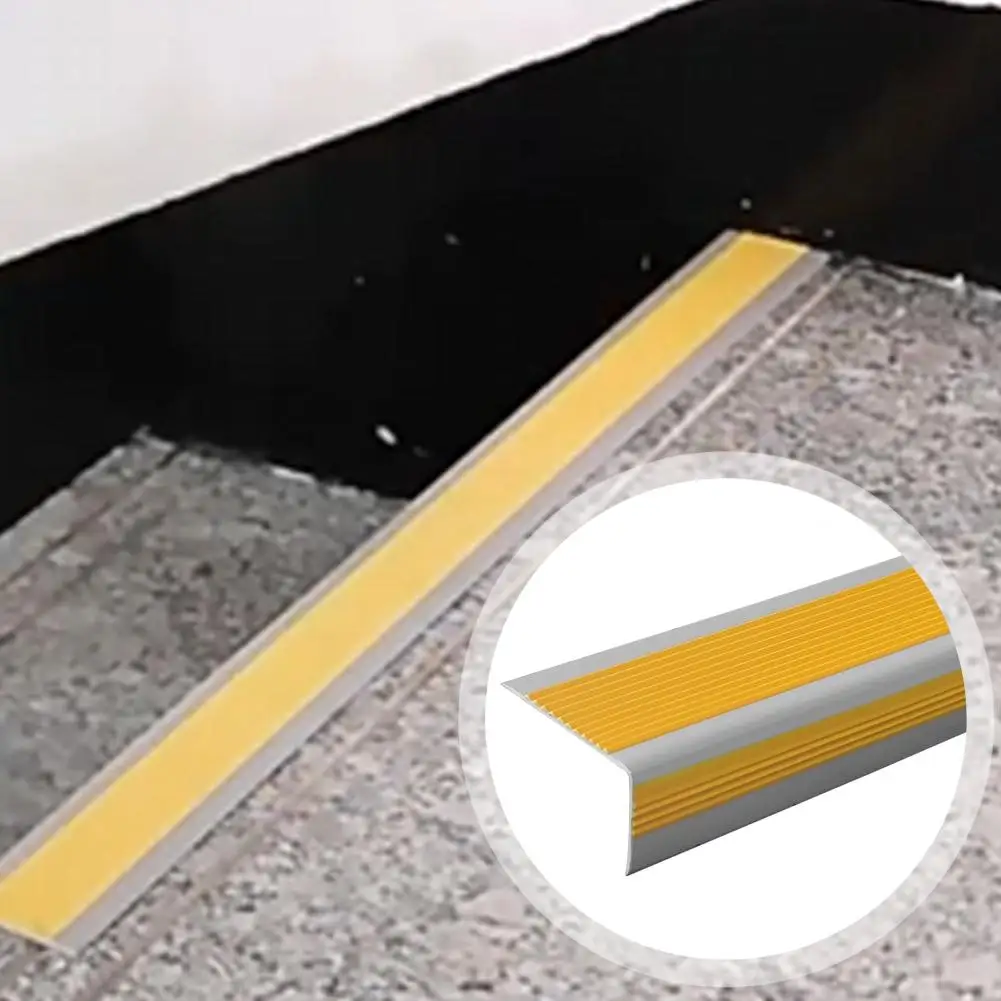 100CM Non-Slip Stair Nosing L-Shape Staircase Step Tread Self-Adhesive Stair Edge Protect Waterproof Outdoor Stair Nose Molding