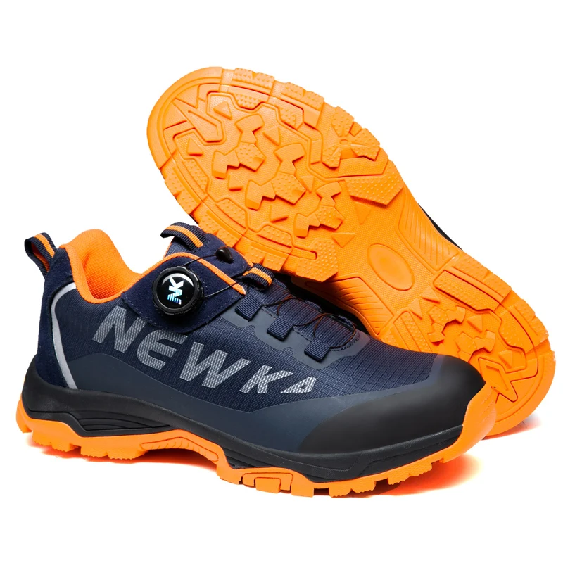 Drehknopf Sicherheitsschuhe Herrenstiefel Hochwertiger Arbeitsstiefel Stahlkappenschuhe Pannensichere, unzerstörbare Schuhe verschleißfest