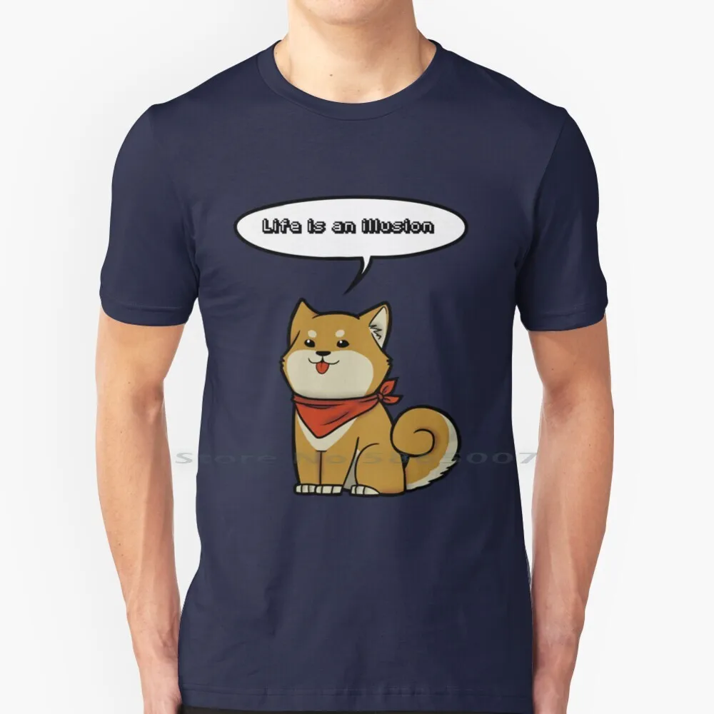 Existential Shiba Inu 100% Cotton T Shirt Shiba Inu Dogue Existential Crisis Meaning Life Cute Puppy Tee Short Sleeve Long