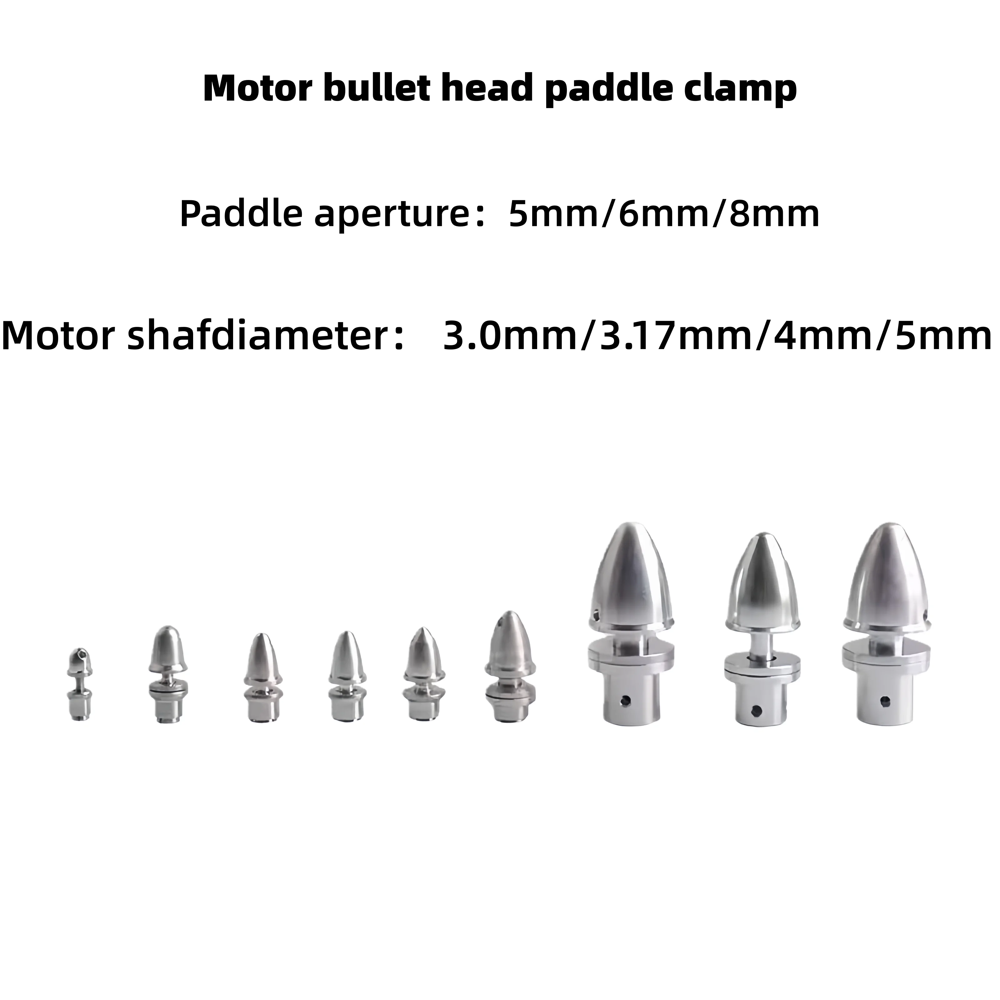 Bullet Head Paddle Clamp Modellflugzeug bürstenloser Motor Propellerzubehör, Langyu Yinyan XXD und andere Motoren