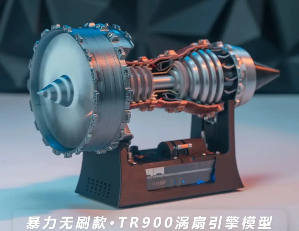 For Operable Turbofan Engine Model With Brushless Motor Forward Reverse Thrust Desktop Aviation Science Display Ornament