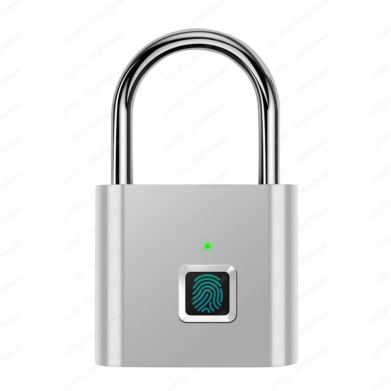 Smart fingerprint padlock outdoor waterproof anti-theft luggage zipper student dormitory cabinet rechargeable