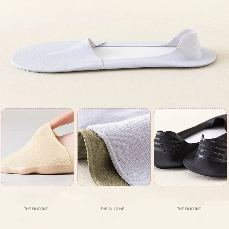 10 Pairs Women Socks High Quality Matching Casual Socks Summer Thin Cotton Bottom Non-slip Invisible Low Short Socks Breathable
