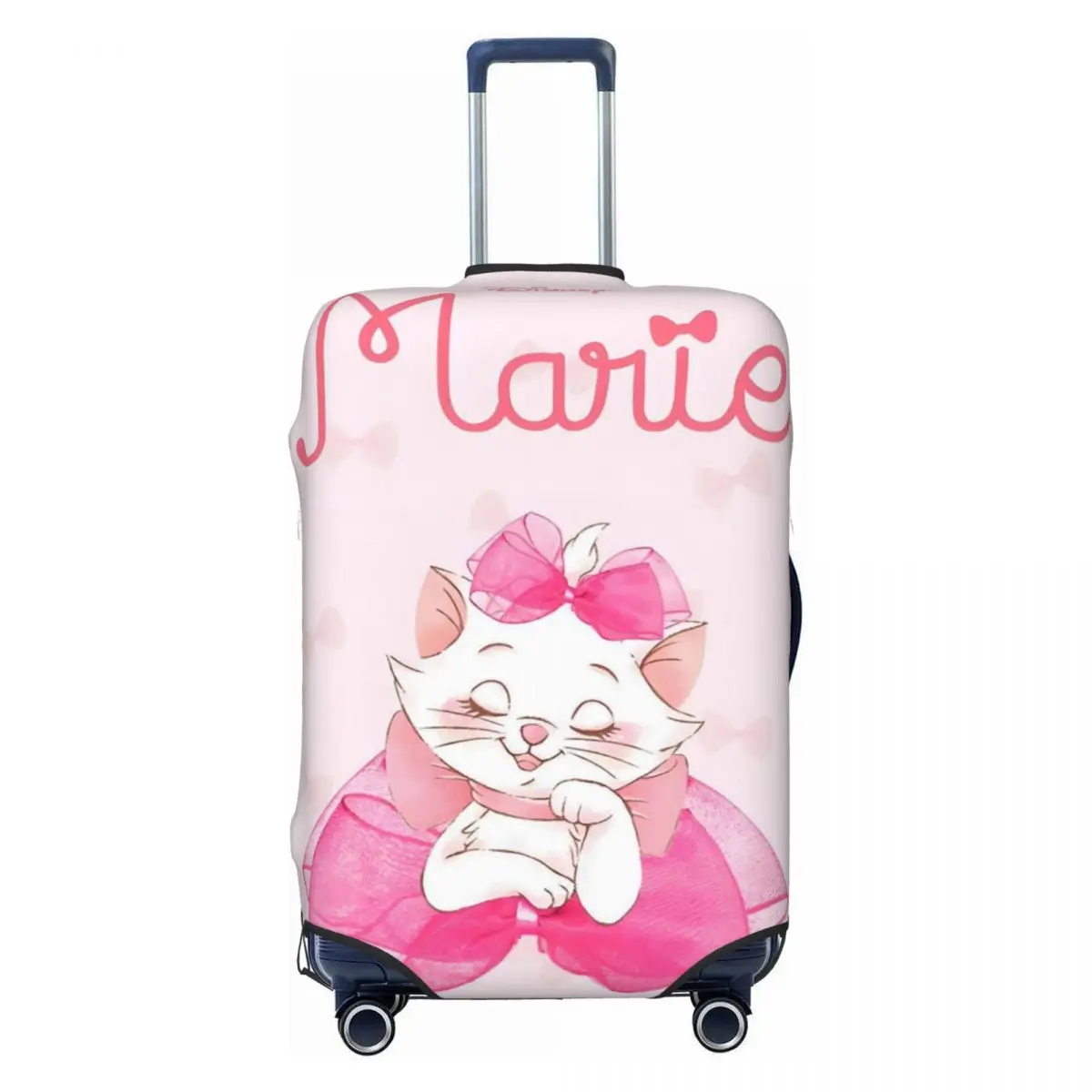 

Чехол на чемодан Marie Cat на заказ, эластичный чехол из мультфильма, розовый фильм с котенком, дорожные чехлы для багажа для 18-32 дюймов