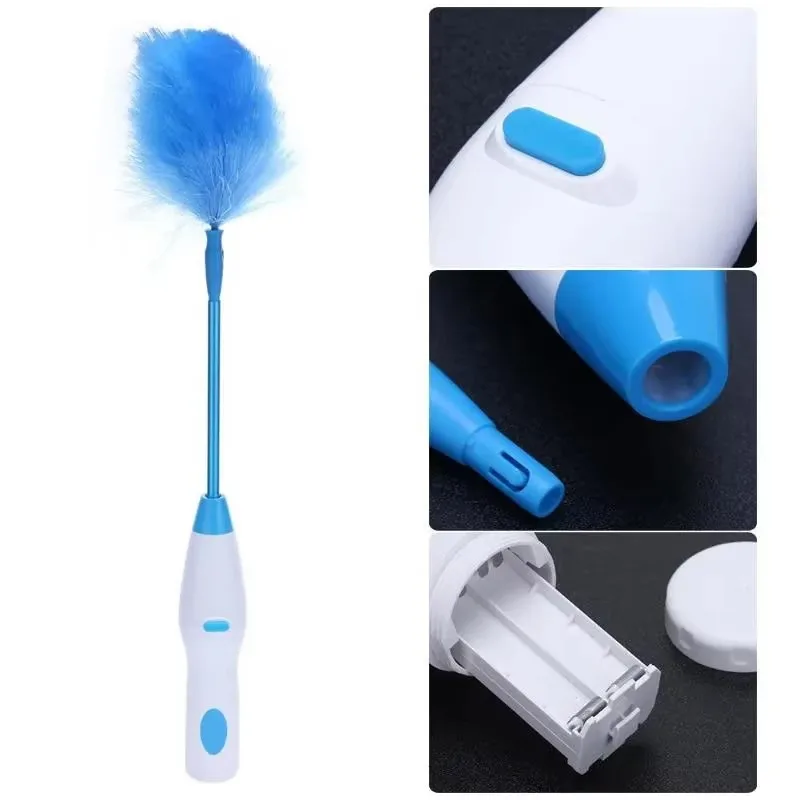 360 ° แปรงฝุ่นแบบหมุนได้ปรับไฟฟ้า Spin Duster Feather แปรงฝุ่นเครื่องดูดฝุ่นหน้าต่างแปรงทําความสะอาดในครัวเรือนเครื่องมือ