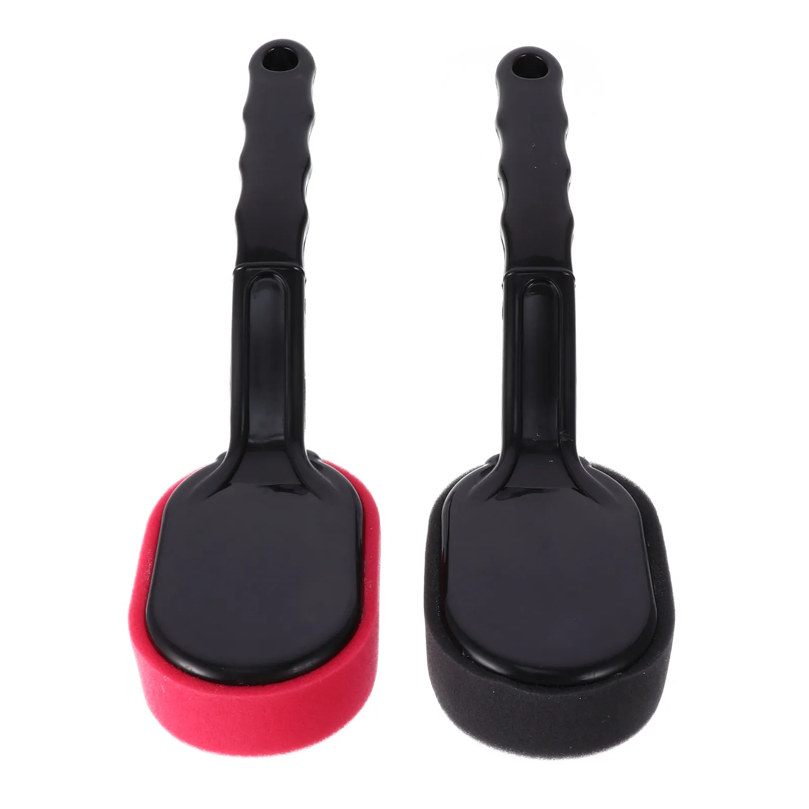 2Pcs Auto Waxing Brush for Car Tires Replaceable Sponge Applicator High-Absorption Microfiber Polish Tool Wheel Cleaning