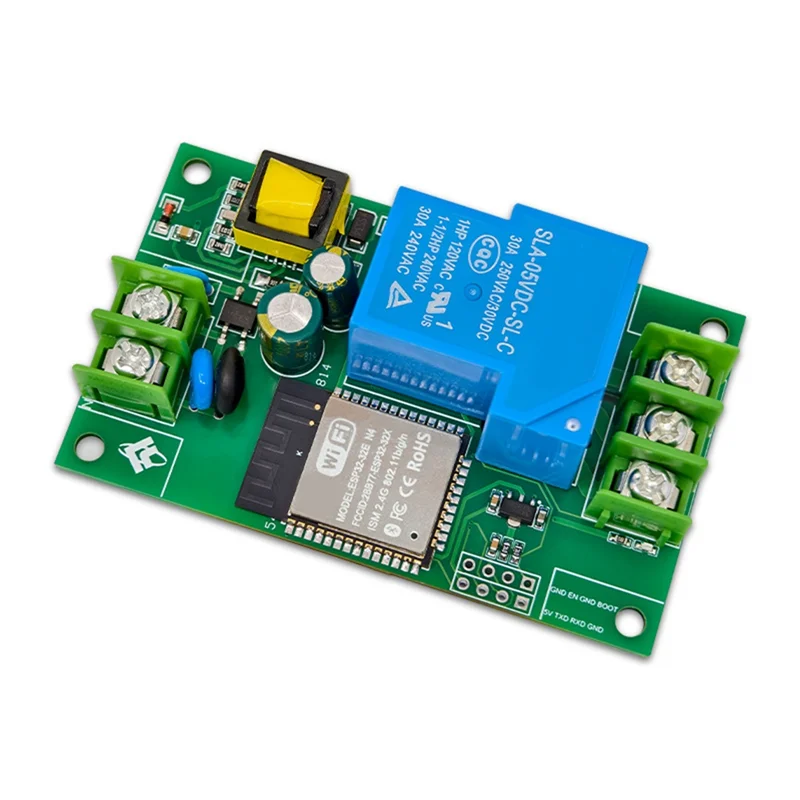 

B47C ESP32 30A 1-Channel AC220V Relay Module WIFI Bluetooth Functionality Power Supply Development Board