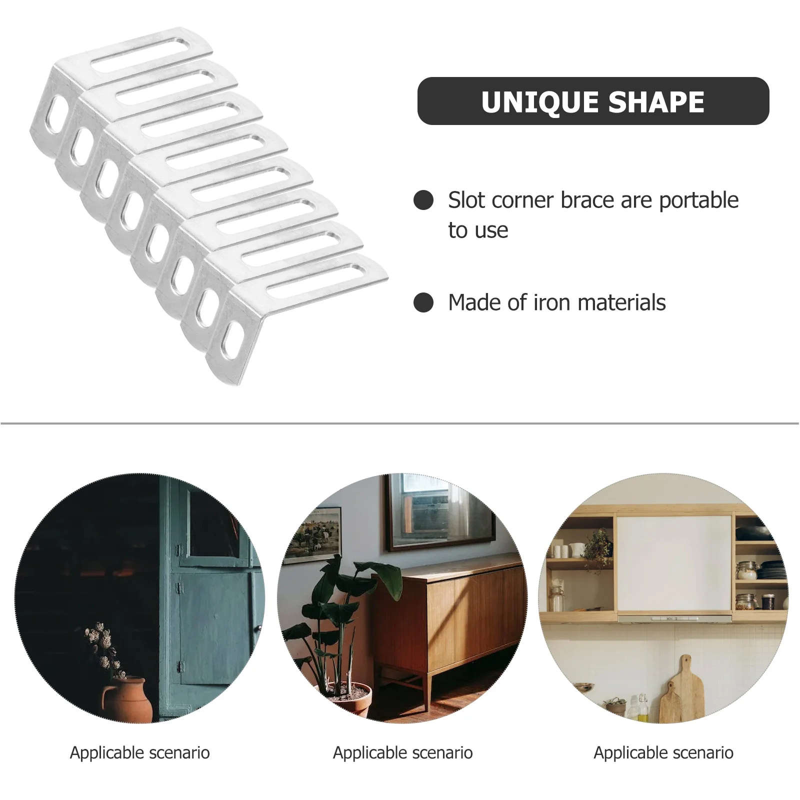 

20pcs L 90 Degree Metal Corner Brackets For Wood Cabinet Shelf Brackets Angle Bracket Fastening Repair Home Office Factory Use
