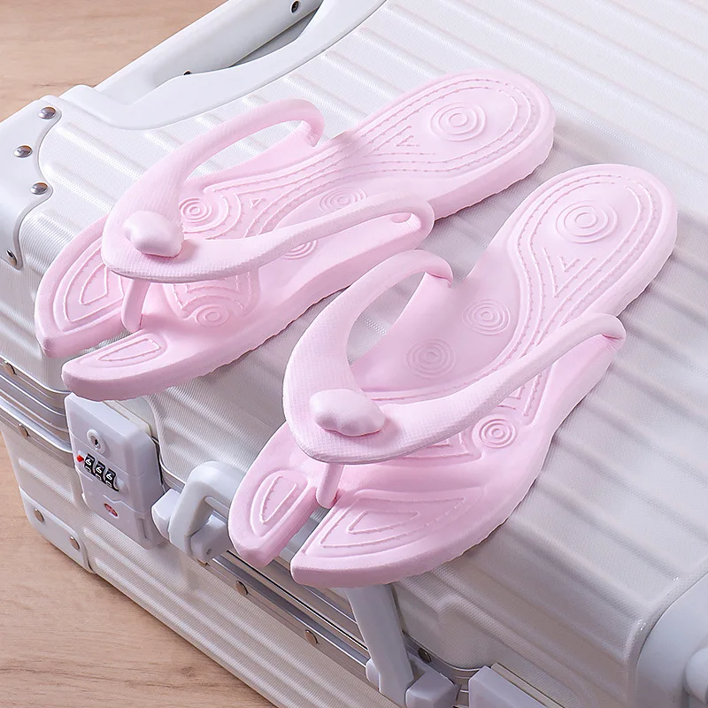 

Portable Folding Flip Flops for Travel Business Trips Swimming Hotels, Lightweight, Couples Travel, Beach Thongs, Summer Sandals