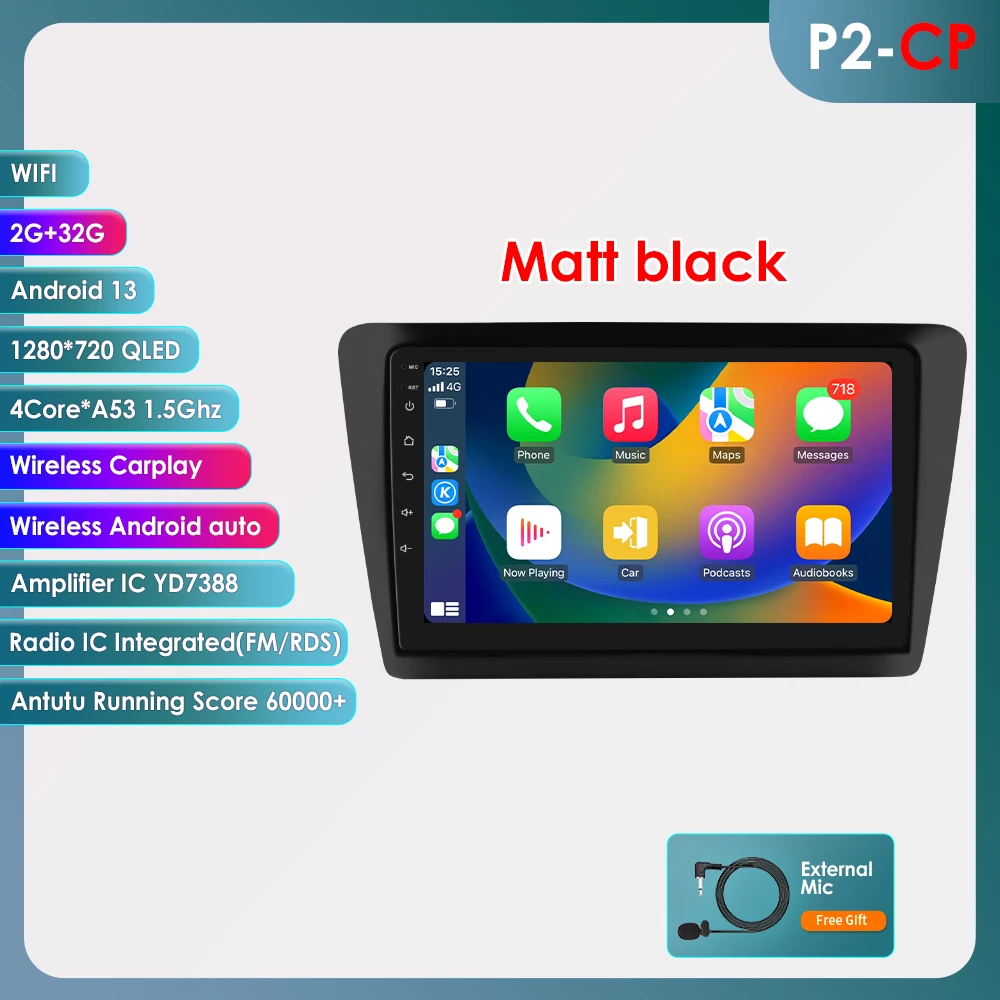 9"7862 AI Voice Carplay Android Auto Radio voor SKODA Rapid Hatchback Seat Toledo IV 2013 - 2019 Auto Multimedia Videospeler 360 Camera RDS DSP Smart Screen 4G Wifi Bluetooth Head Unit GPS Stereo