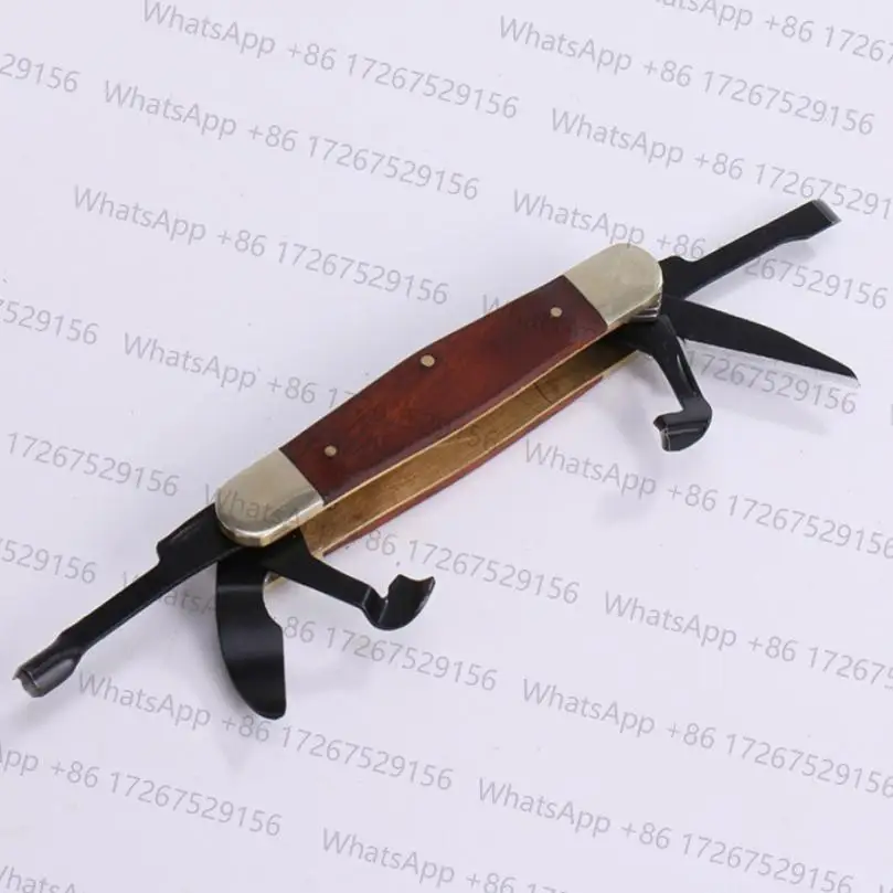 Wood & SK5 Steel Multi-purpose Portable Folding Pocket Cutter Portable Caving Gift Cutting Tool For Camping/ Home Furnishing