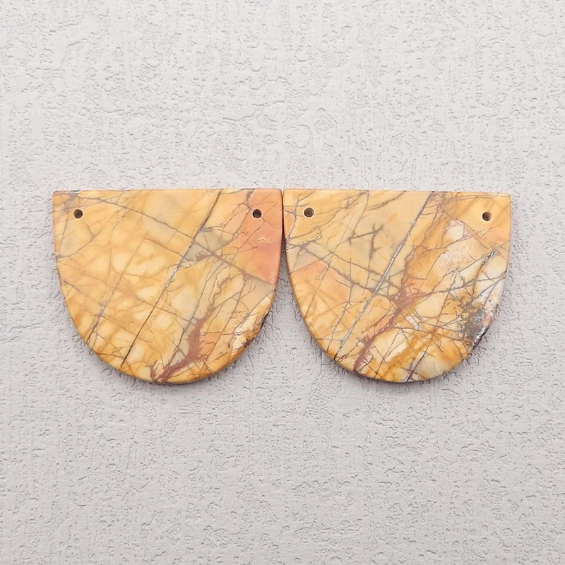 Natural Stones Double Hole Woman Earring Pair,Handmade Fashion Semi-precious Stones, Jewelry Accessories