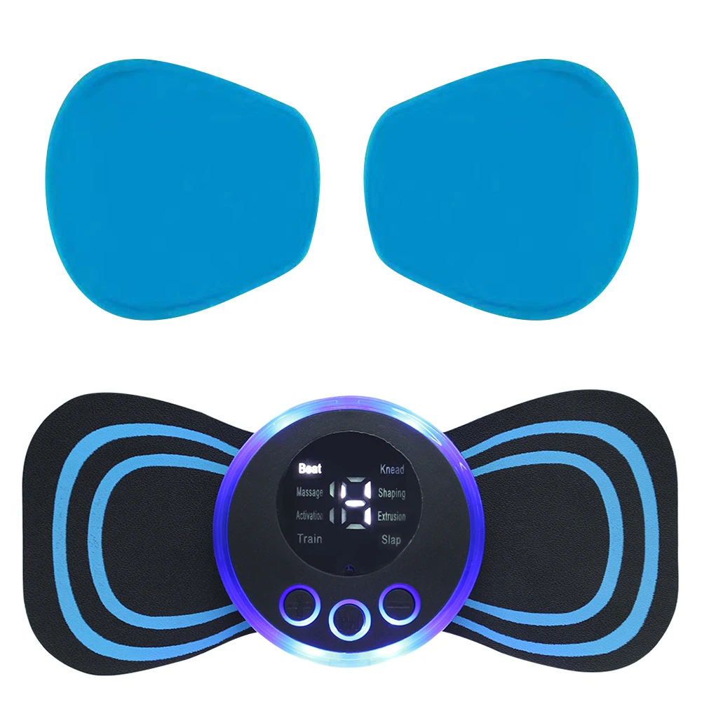 1Pair/2pcs Massager Pads Replacement Silicon Gel Body Massager Patch Reusable Comfortable Harmless EMS Neck Trainer Accessories